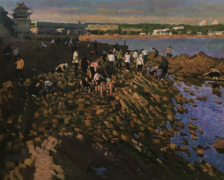 聂道汨《新时代—赶海人》+布面油彩  200×180cm  2024年_副本.jpg