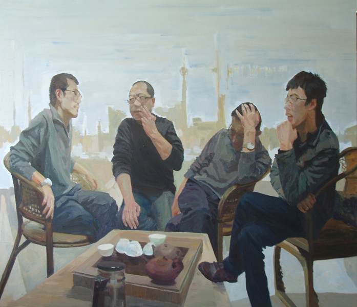 苏薇，油画《购物街》之一， 130×150CM (2)_副本.jpg